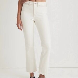 Madewell Mid Rise Kickout Jean, cream